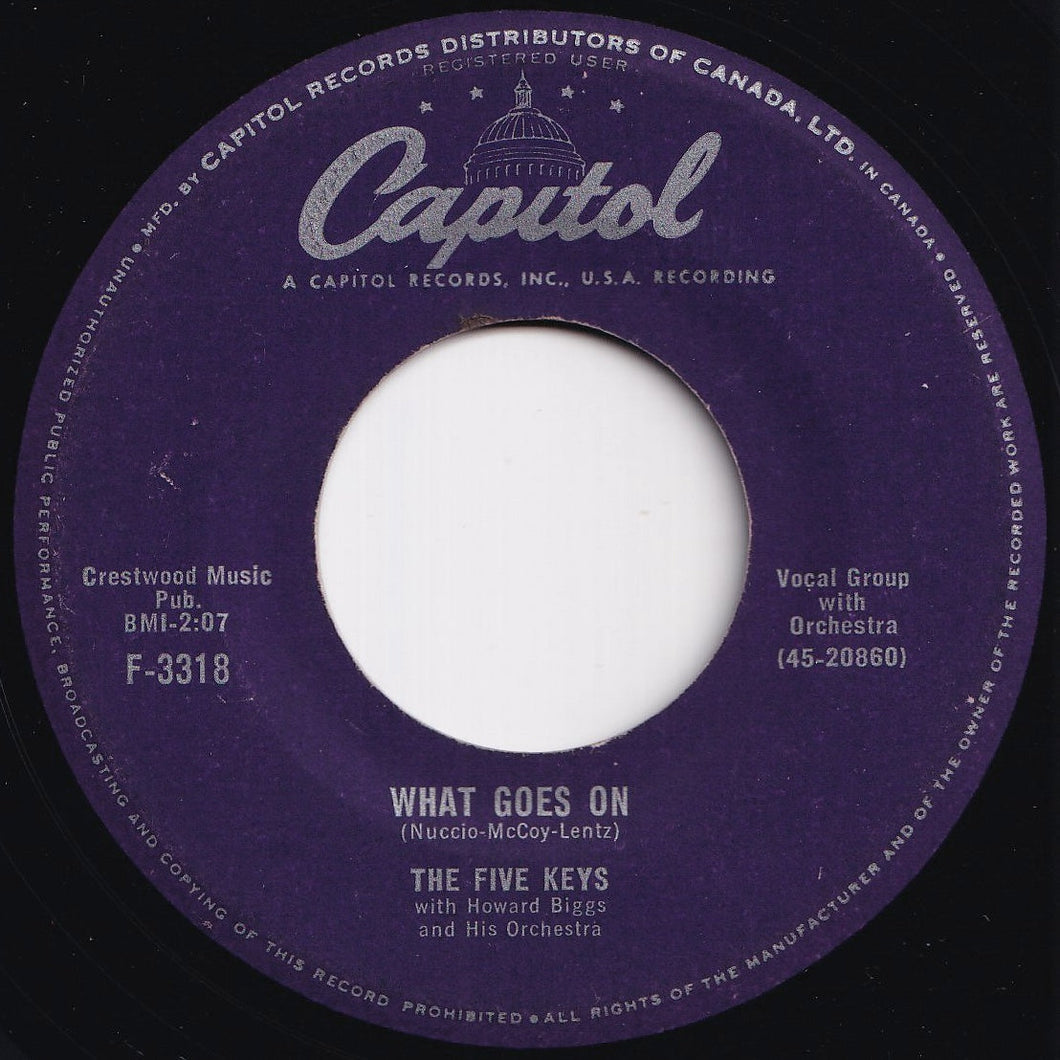 Five Keys - What Goes On / You Broke The Rules Of Love (7 inch Record / Used)