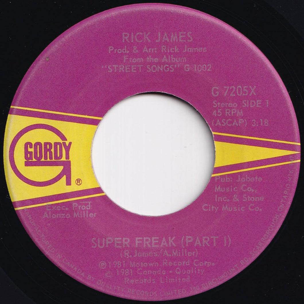 Rick James - Super Freak (Part 1) / (Part 2) (7 inch Record / Used)