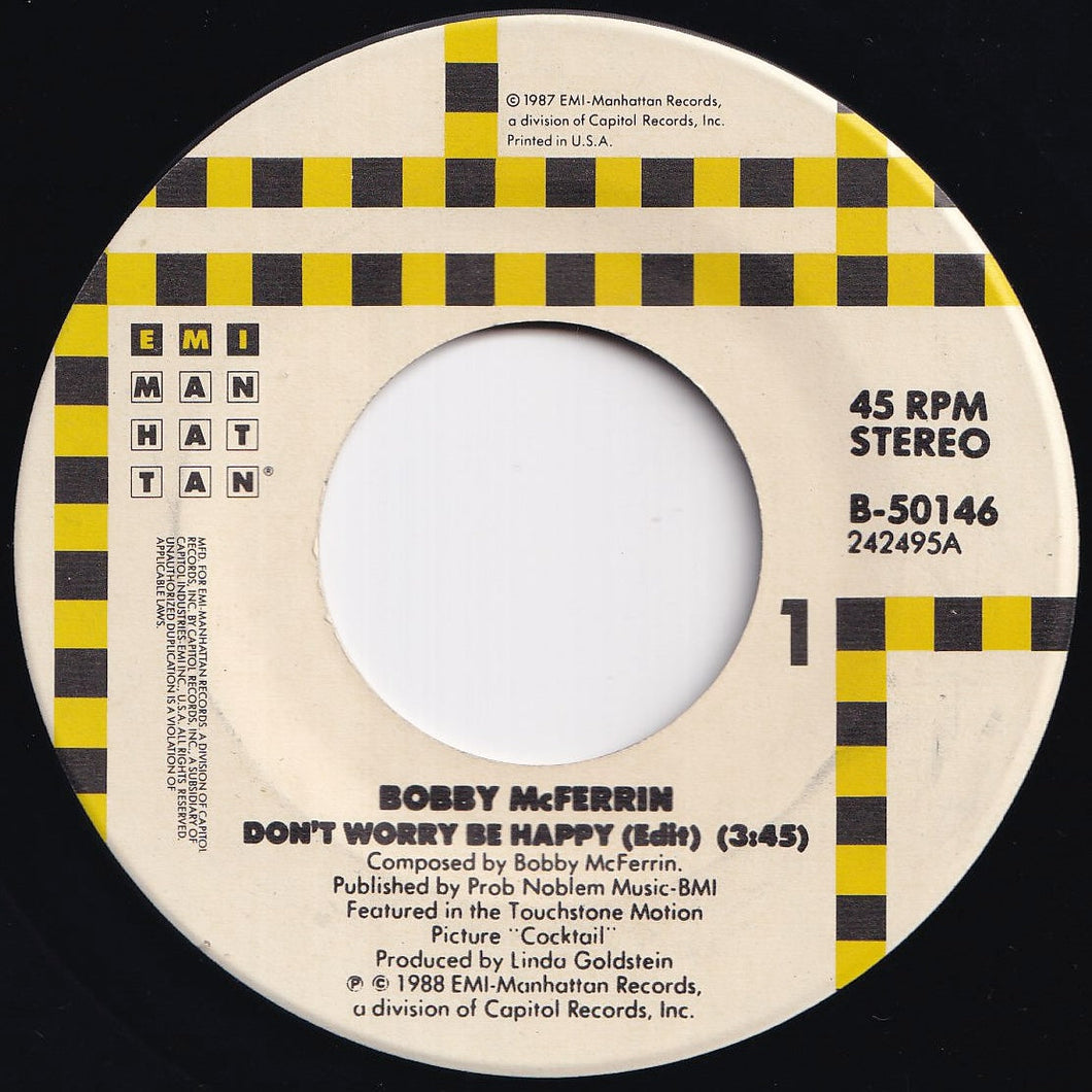 Bobby McFerrin - Don't Worry, Be Happy (Edit) / Simple Pleasures (7 inch Record / Used)