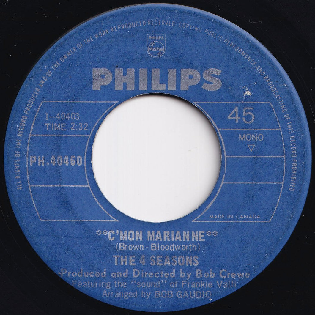 Four Seasons - C'mon Marianne / Let's Ride Again (7 inch Record / Used)