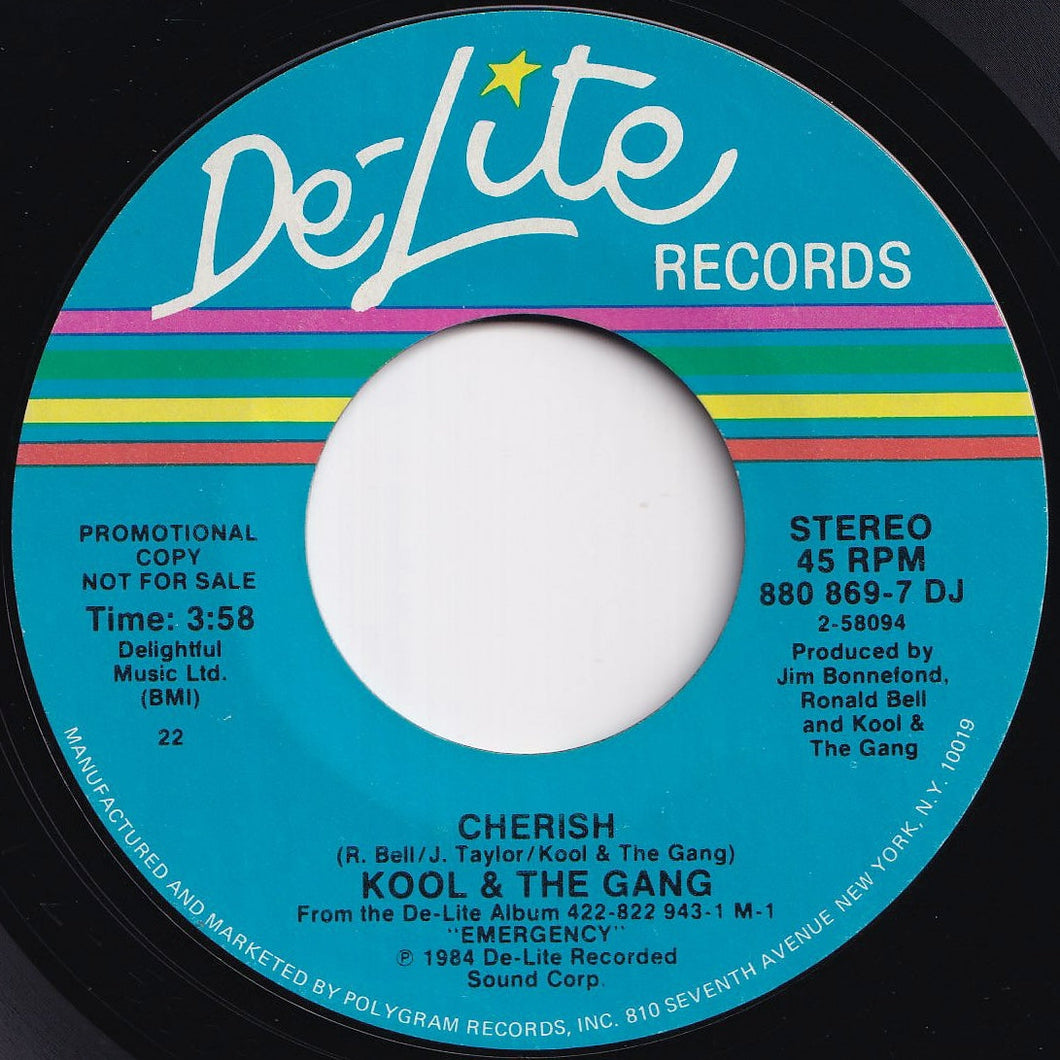 Kool & The Gang - Cherish / (Instrumental) (7 inch Record / Used)