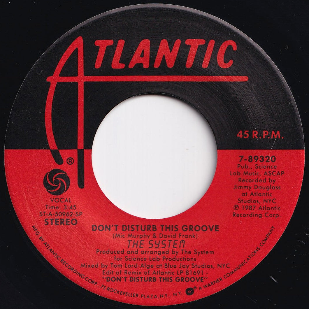 System - Don't Disturb This Groove / Modern Girl (7 inch Record / Used)