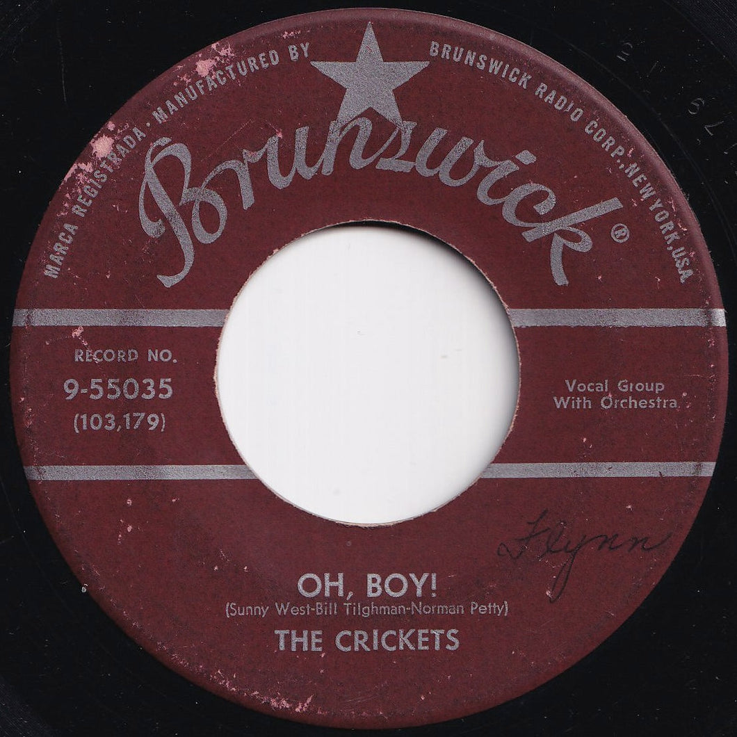 Crickets - Oh, Boy! / Not Fade Away (7 inch Record / Used)