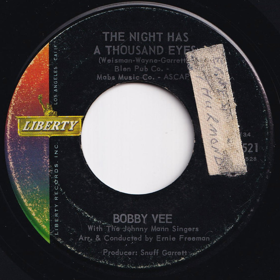 Bobby Vee - The Night Has A Thousand Eyes / Anonymous Phone Call (7 inch Record / Used)