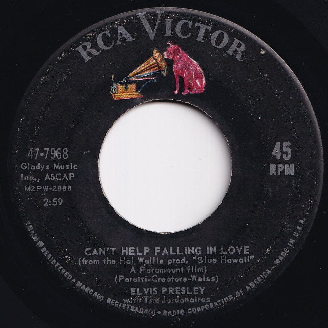 Elvis Presley - Can't Help Falling In Love / Rock-A-Hula Baby (7 inch Record / Used)