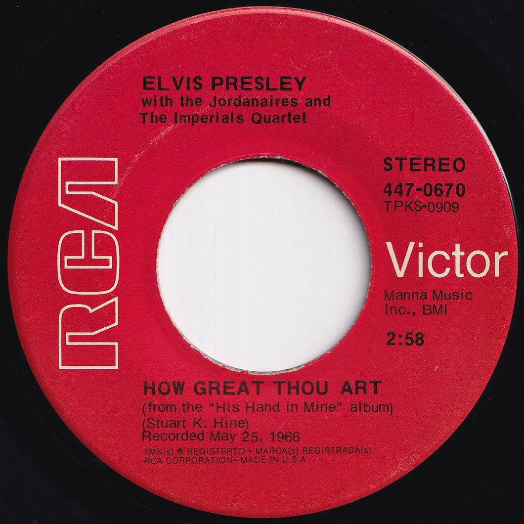 Elvis Presley - How Great Thou Art / His Hand In Mine (7 inch Record / Used)