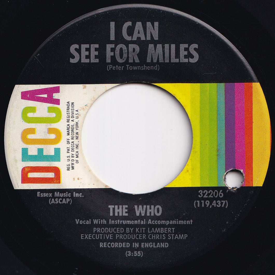 Who - I Can See For Miles / Mary-Anne With The Shaky Hands (7 inch Record / Used)