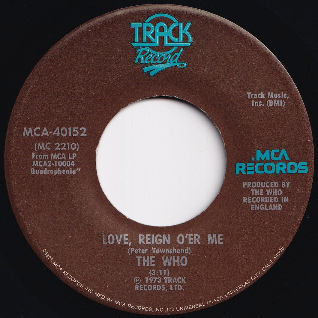 Who - Love, Reign O'er Me / Water (7 inch Record / Used)