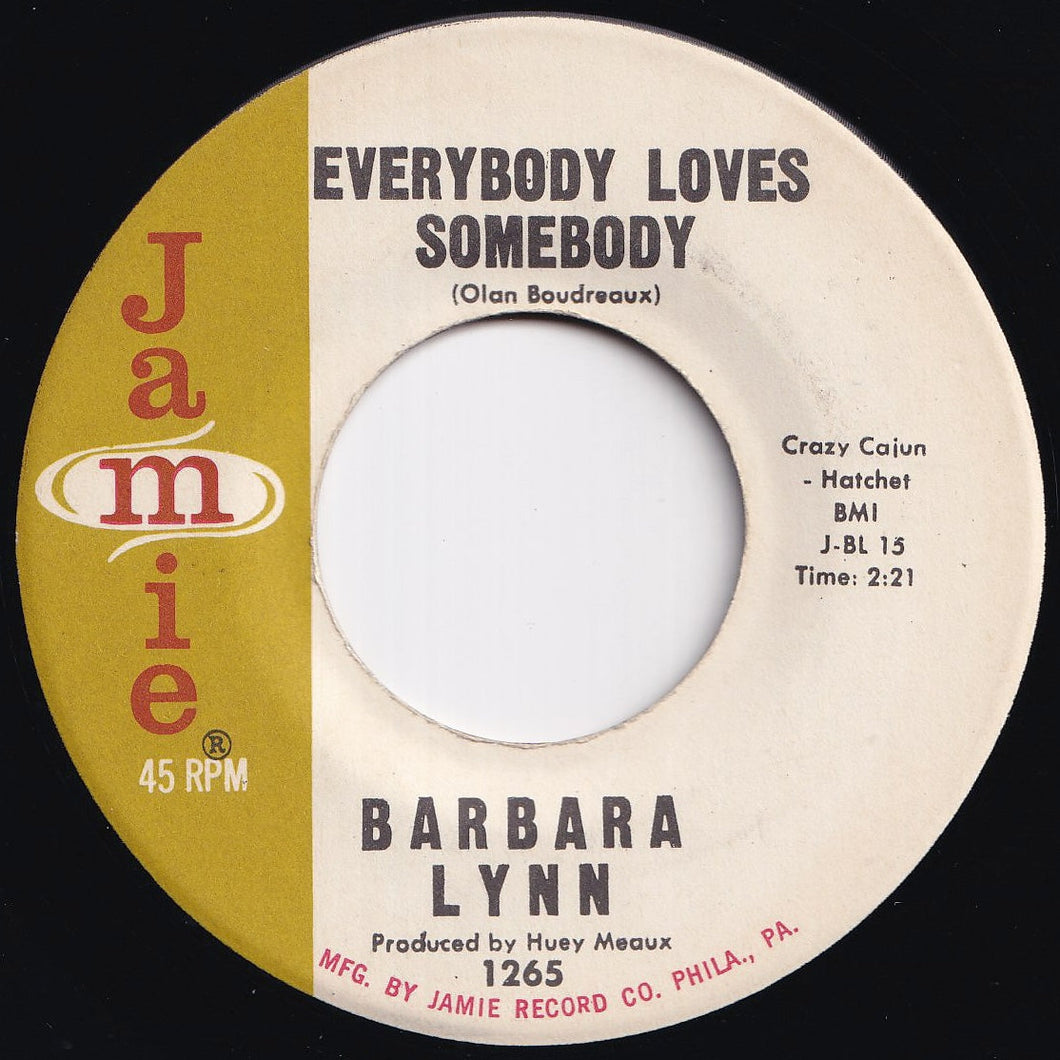 Barbara Lynn - Everybody Loves Somebody / Dedicate The Blues To Me (7 inch Record / Used)