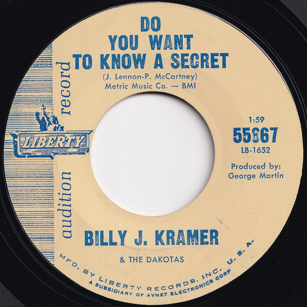 Billy J. Kramer & The Dakotas - Do You Want To Know A Secret / Bad To Me (7 inch Record / Used)