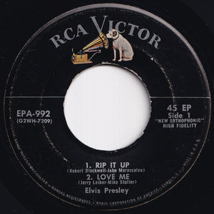 Elvis Presley - Rip It Up; Love Me / When My Blue Moon Turns To Gold Again; Paralyzed (7 inch Record / Used)