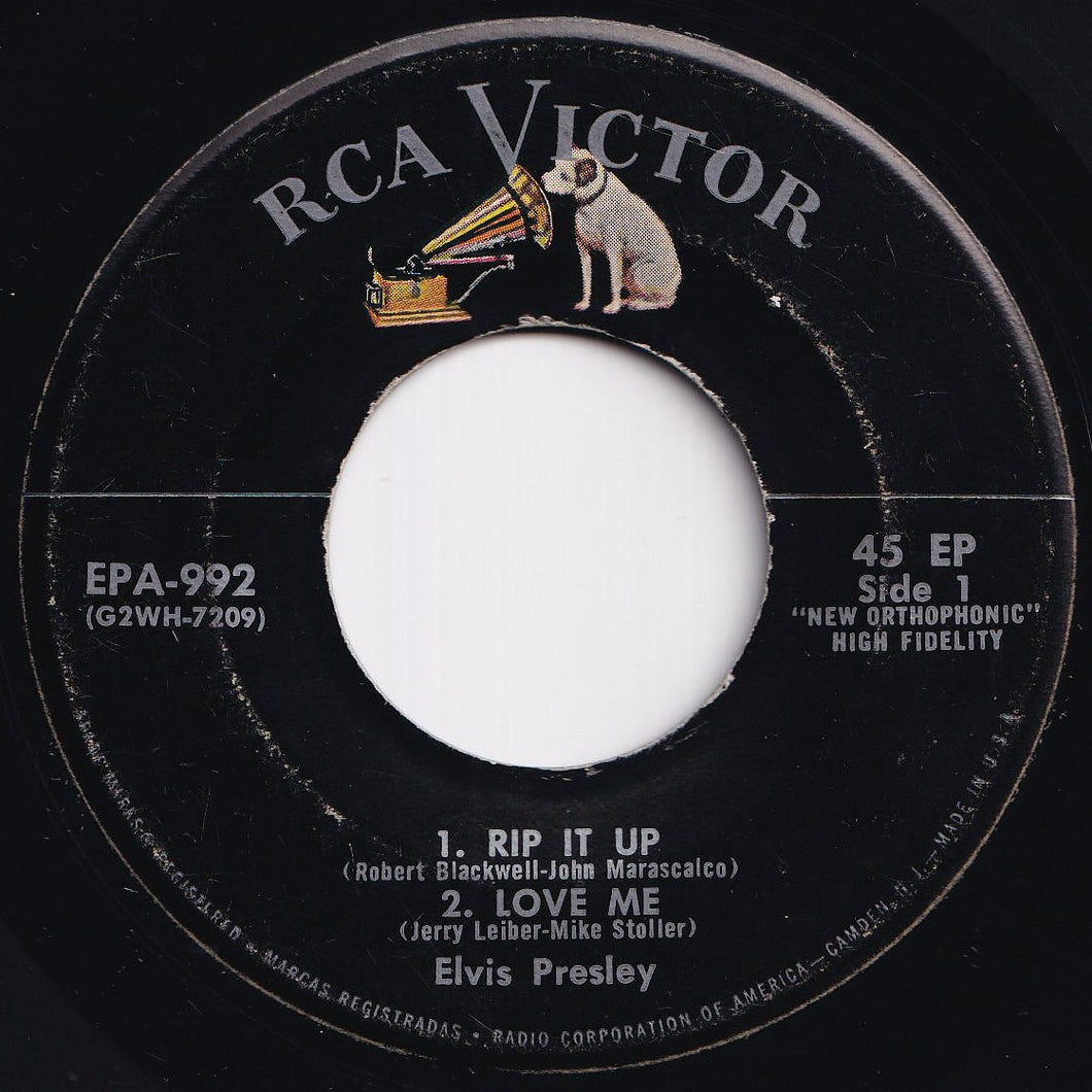 Elvis Presley - Rip It Up; Love Me / When My Blue Moon Turns To Gold Again; Paralyzed (7 inch Record / Used)
