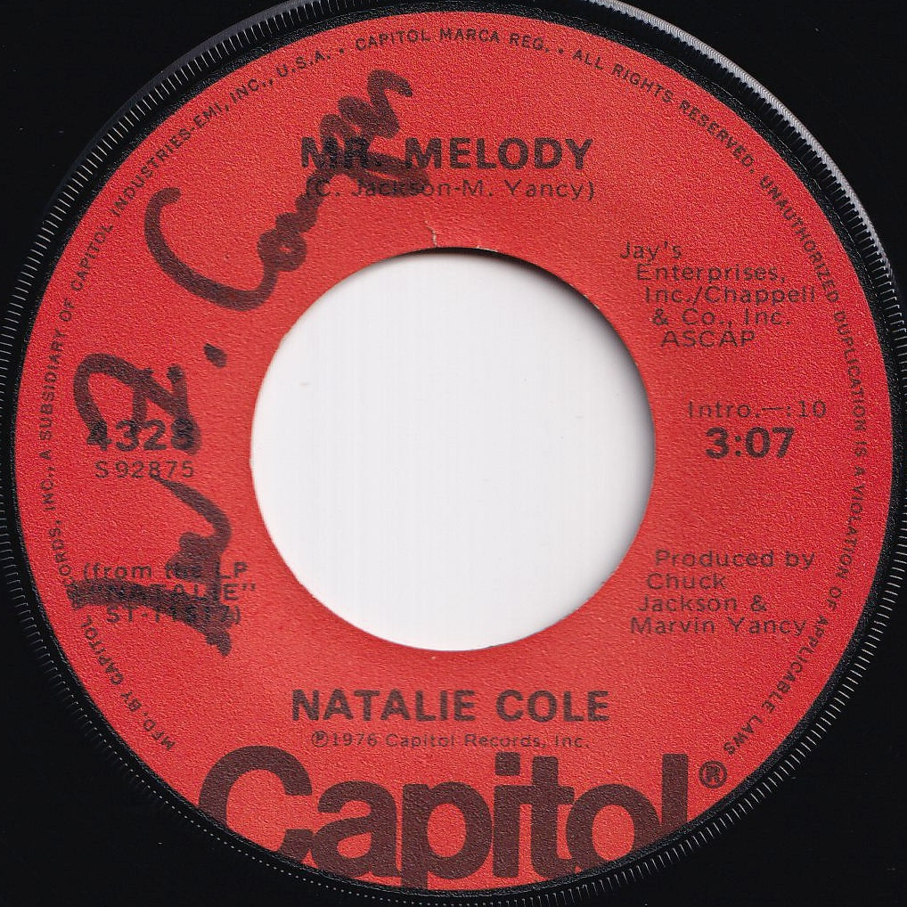 Natalie Cole - Mr. Melody / Not Like Mine (7 inch Record / Used)