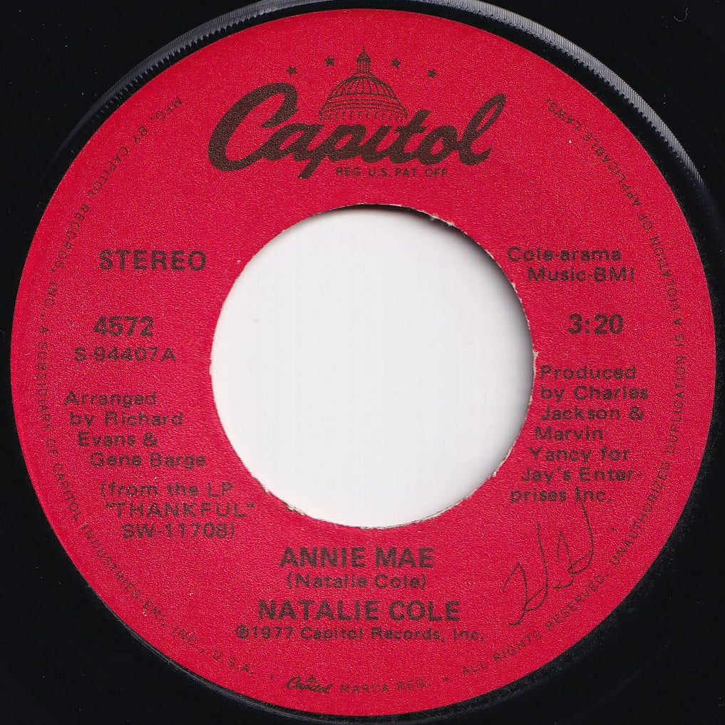 Natalie Cole - Annie Mae / Just Can't Stay Away (7 inch Record / Used)