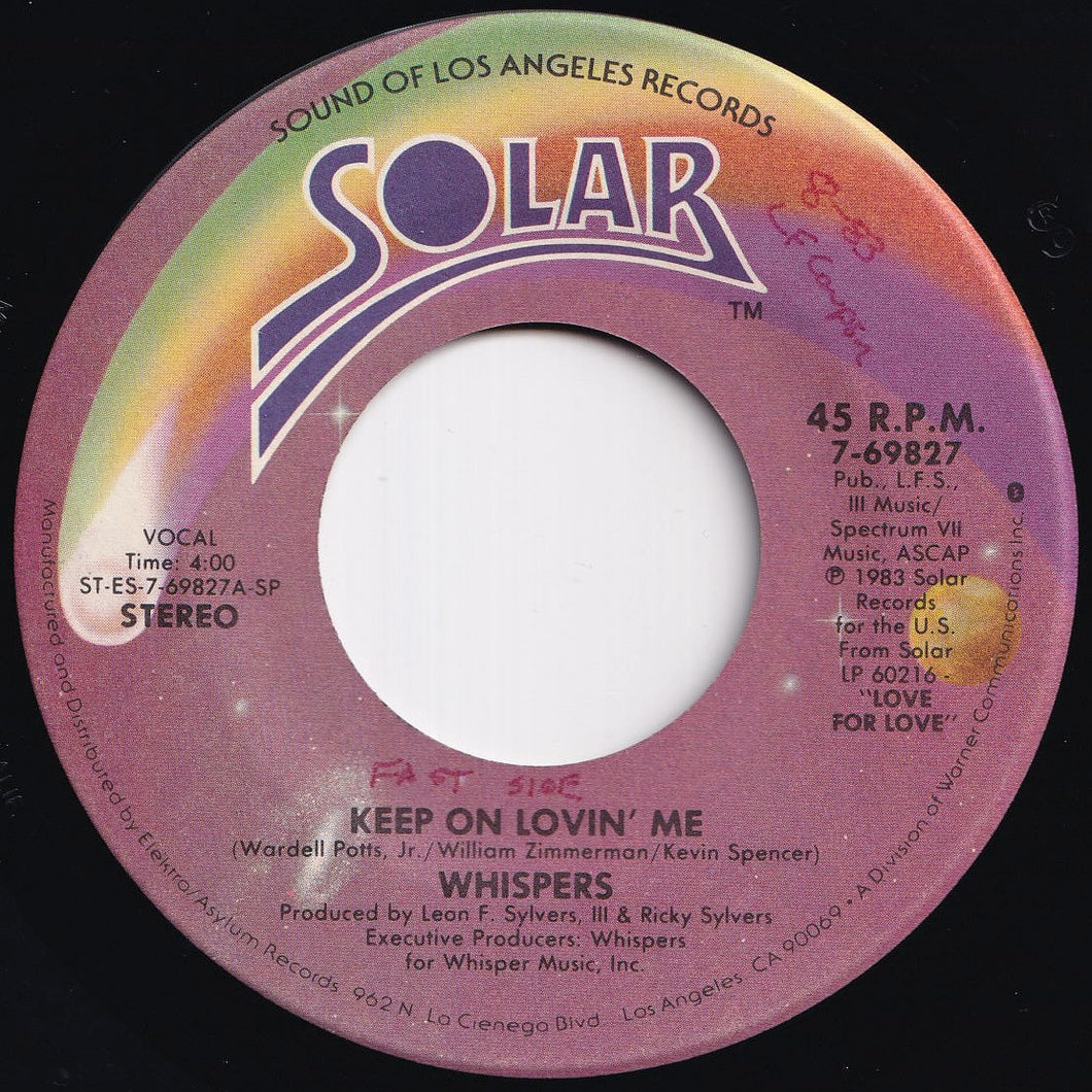 Whispers - Keep On Lovin' Me / Try It Again (7 inch Record / Used)