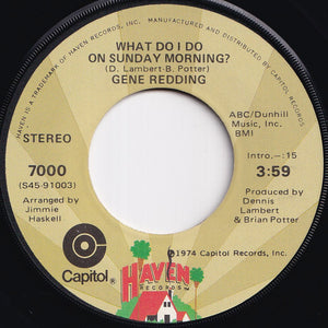 Gene Redding - This Heart / What Do I Do On Sunday Morning? (7 inch Record / Used)