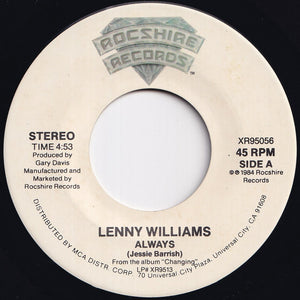 Lenny Williams - Always / Love Soldier (Instrumental) (7 inch Record / Used)