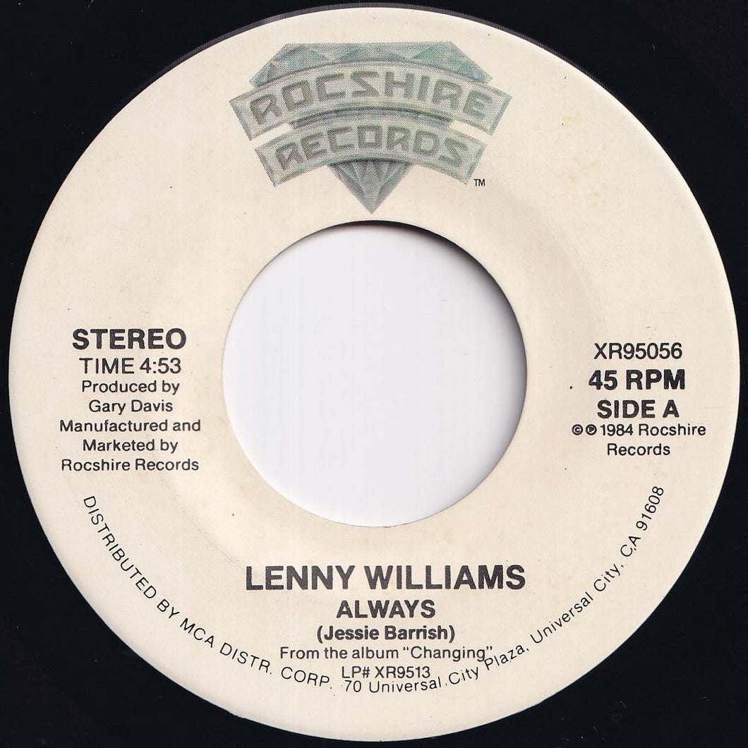 Lenny Williams - Always / Love Soldier (Instrumental) (7 inch Record / Used)