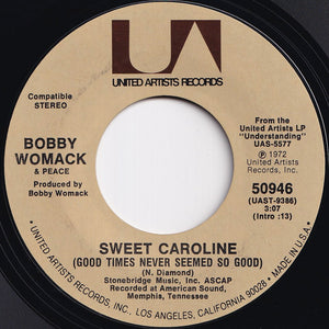 Bobby Womack - Sweet Caroline (Good Times Never Seemed So Good) / Harry Hippie (7 inch Record / Used)