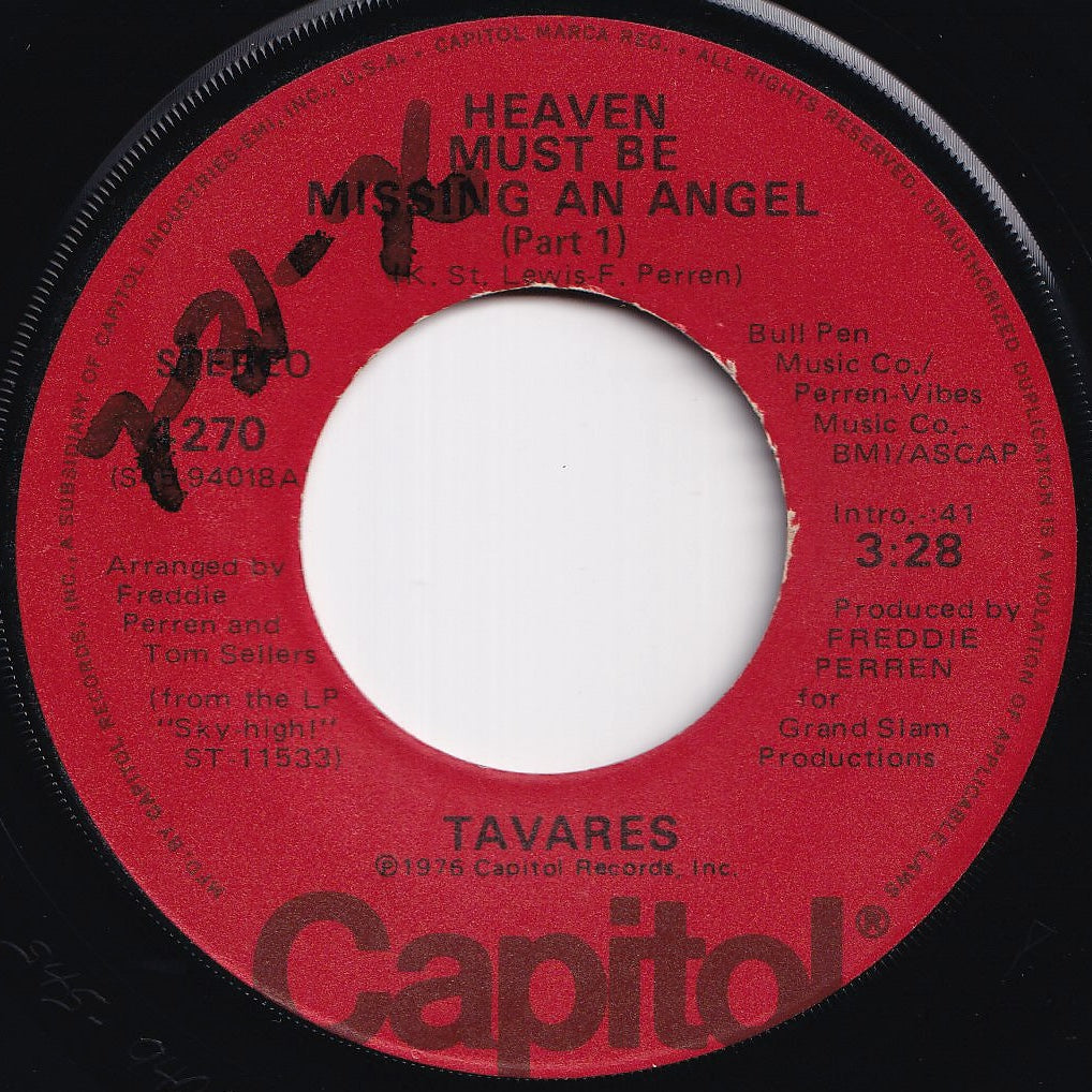 Tavares - Heaven Must Be Missing An Angel (Part 1) / (Part 2) (7 inch Record / Used)