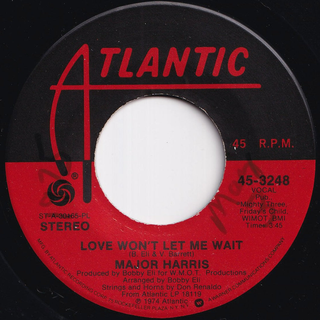 Major Harris - Love Won't Let Me Wait / After Loving You (7 inch Record / Used)