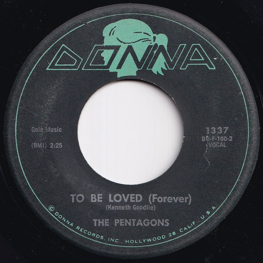 Pentagons - To Be Loved (Forever) / Down At The Beach (7 inch Record / Used)