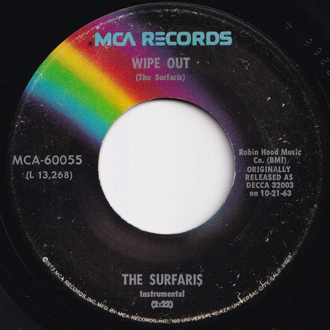 Surfaris - Wipe Out / I'm A Hog For You (7 inch Record / Used)