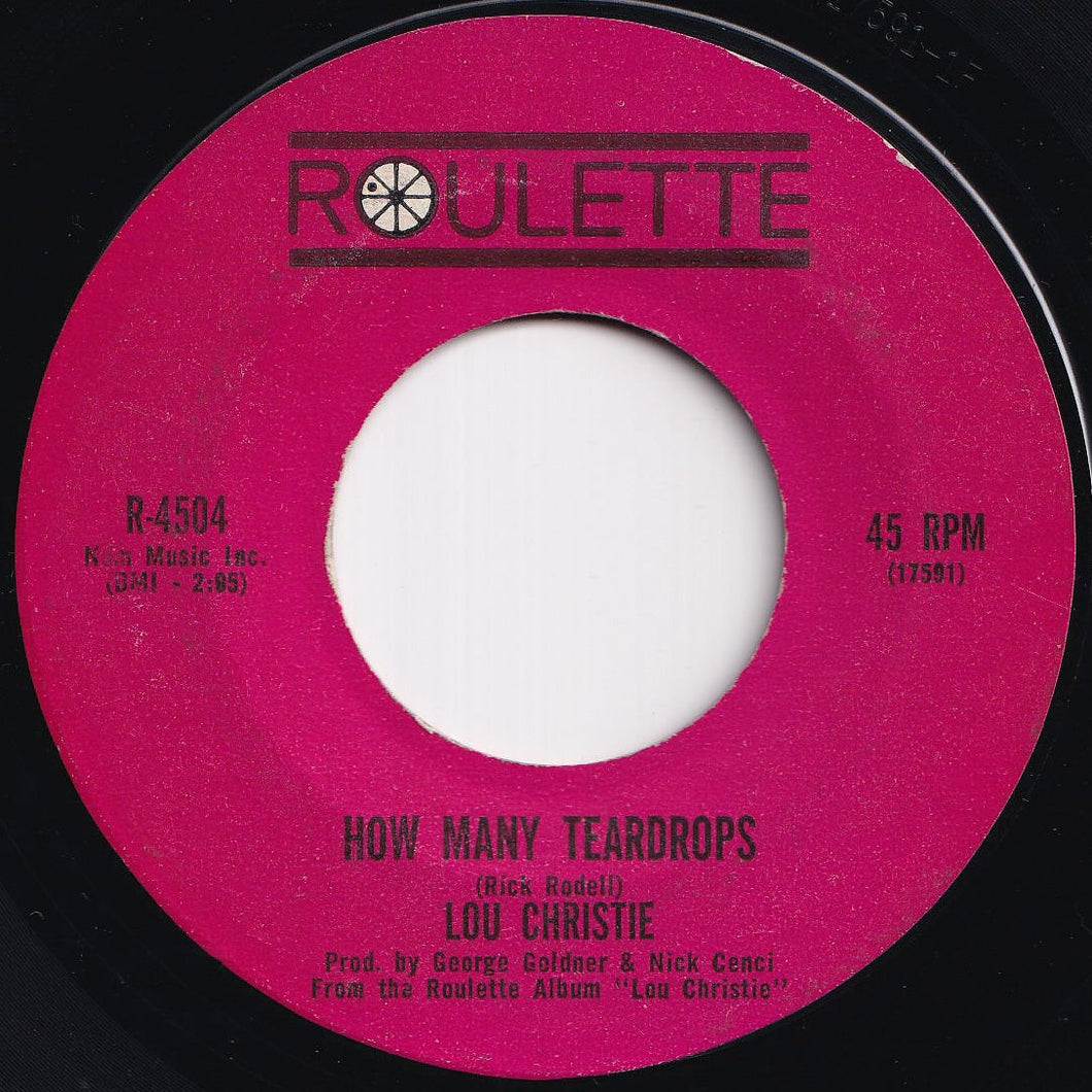 Lou Christie - How Many Teardrops / You And I (Have A Right To Cry) (7 inch Record / Used)