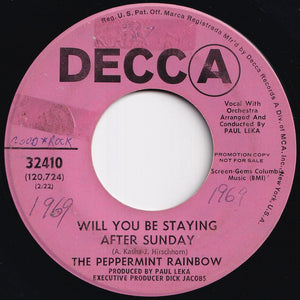 Peppermint Rainbow - Will You Be Staying After Sunday / And I'll Be There (7 inch Record / Used)