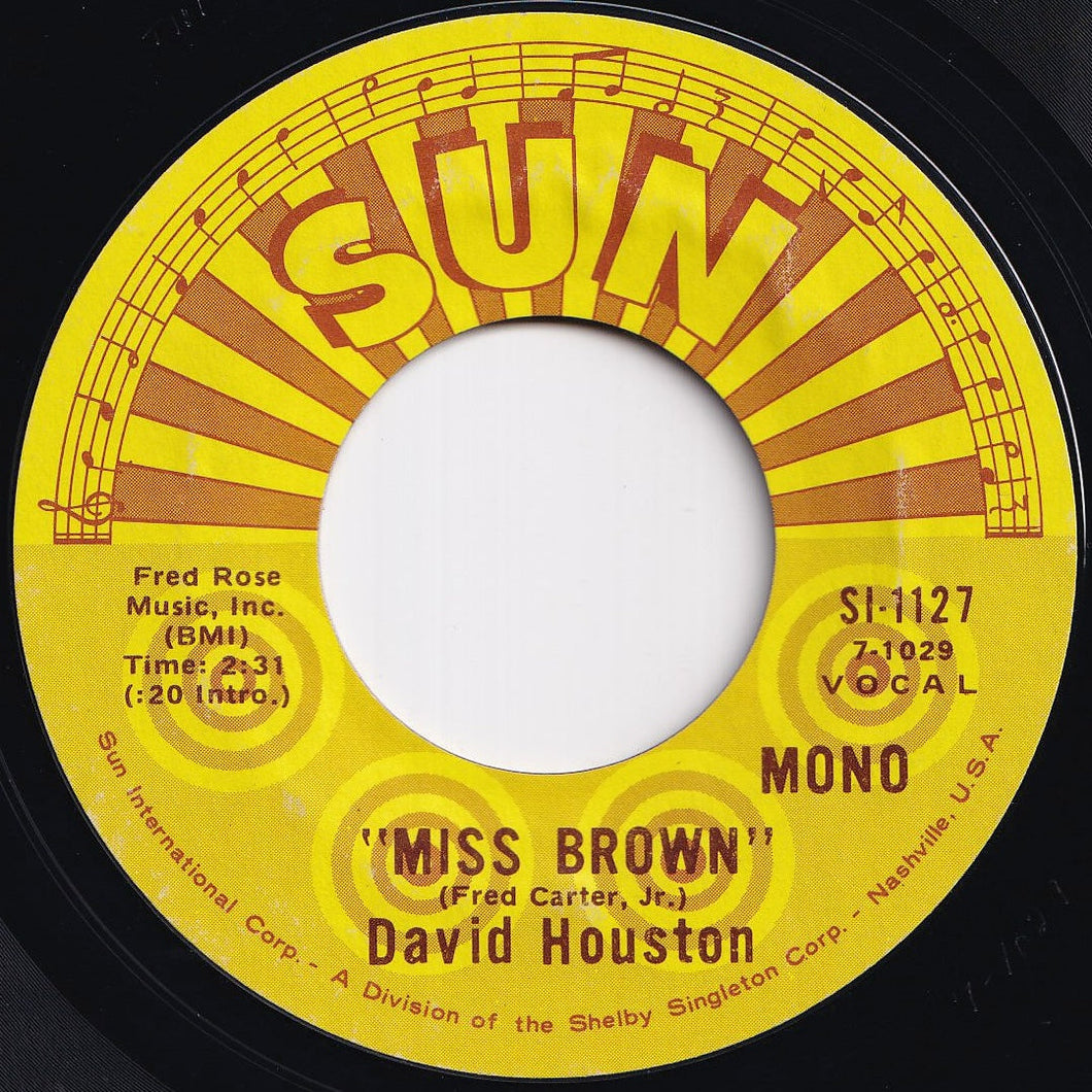 David Houston - Miss Brown / Sherry's Lips (7 inch Record / Used)