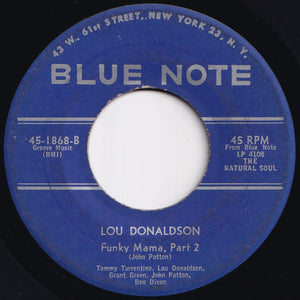 Lou Donaldson - Funky Mama (Part 1) / (Part 2) (7 inch Record / Used)