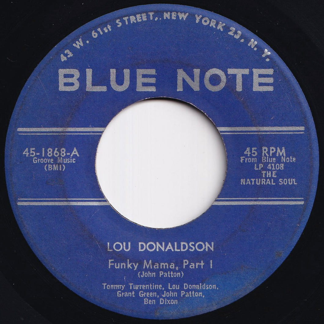 Lou Donaldson - Funky Mama (Part 1) / (Part 2) (7 inch Record / Used)