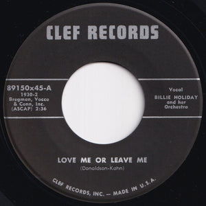 Billie Holiday And Her Orchestra - Love Me Or Leave Me / I Thought About You (7 inch Record / Used)