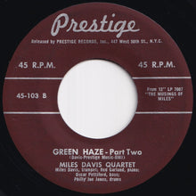 Load image into Gallery viewer, Miles Davis Quartet - Green Haze (Part 1) / (Part 2) (7 inch Record / Used)

