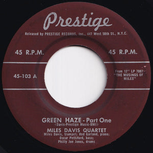 Miles Davis Quartet - Green Haze (Part 1) / (Part 2) (7 inch Record / Used)