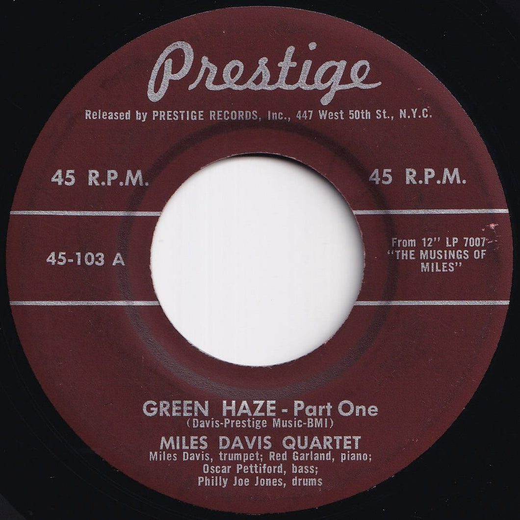 Miles Davis Quartet - Green Haze (Part 1) / (Part 2) (7 inch Record / Used)