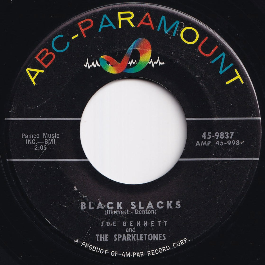 Joe Bennett And The Sparkletones - Black Slacks / Boppin' Rock Boogie (7 inch Record / Used)