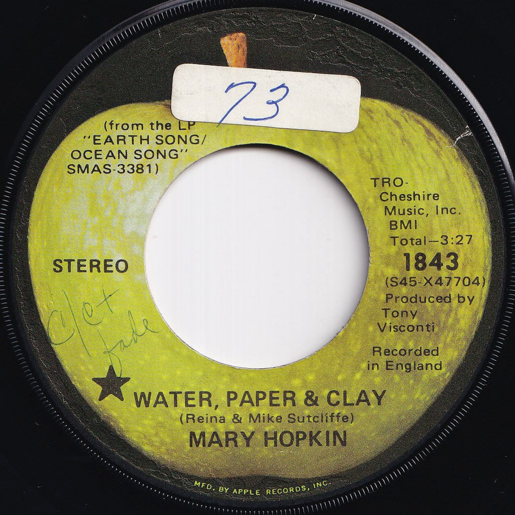 Mary Hopkin - Water, Paper & Clay / Streets Of London (7 inch Record / Used)
