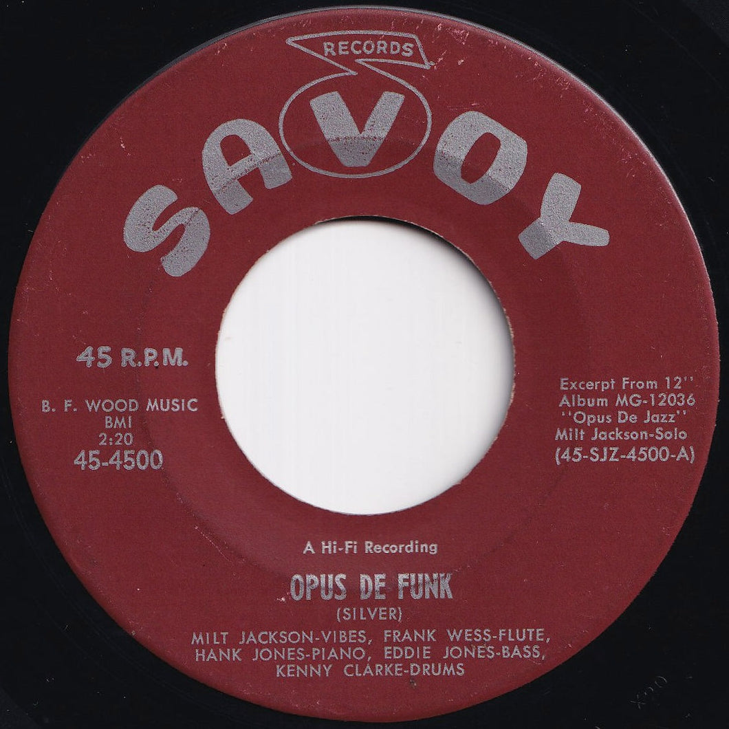 Milt Jackson - Opus De Funk / Opus And Interlude (7 inch Record / Used)