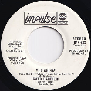 Gato Barbieri - La China (Stereo) / (Mono) (7 inch Record / Used)