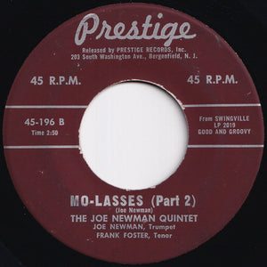 Joe Newman Quintet - Mo-lasses (Part 1) / (Part 2) (7 inch Record / Used)