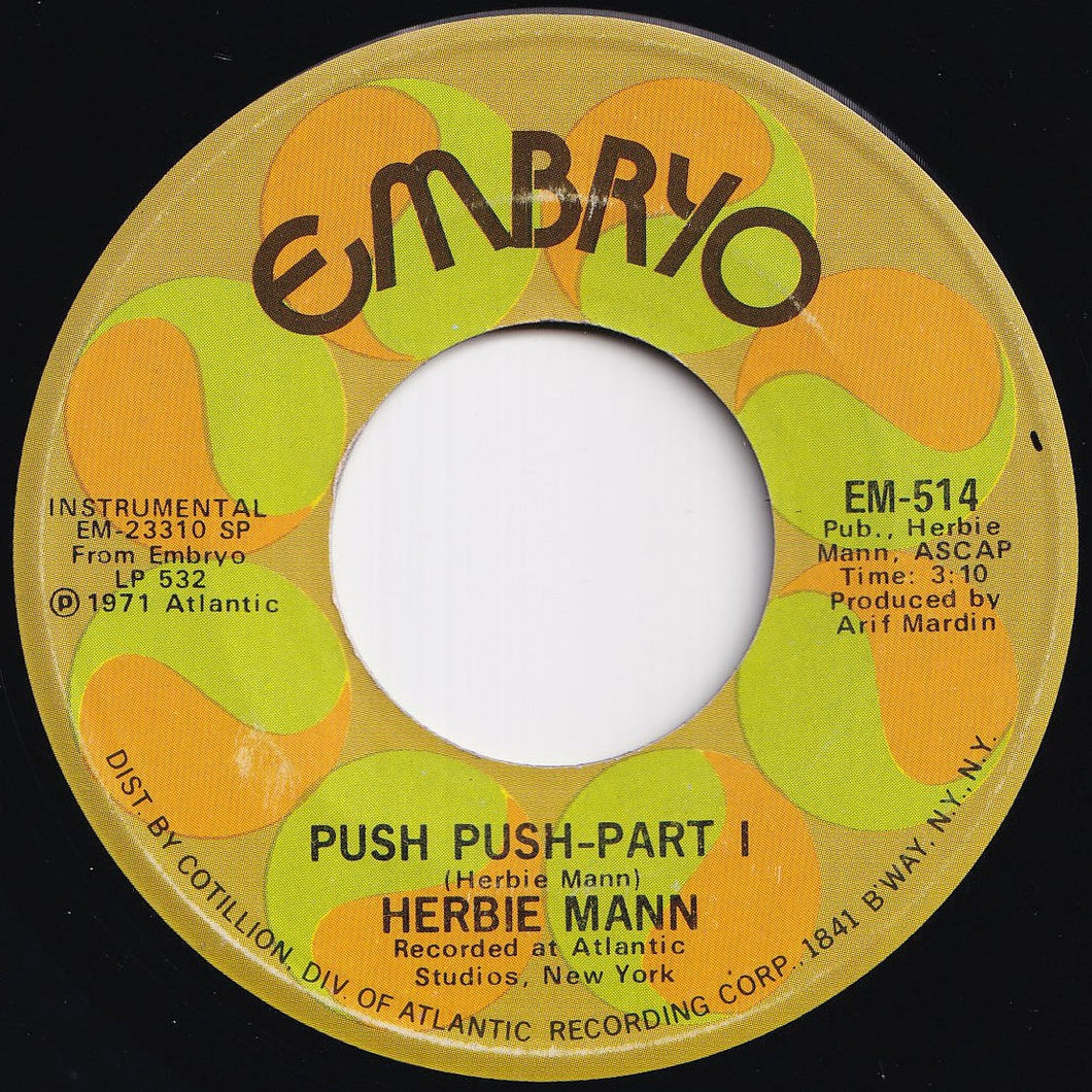 Herbie Mann - Push Push (Part 1) / (Part 2) (7 inch Record / Used)