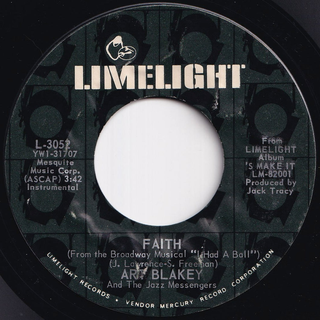 Art Blakey And The Jazz Messengers - Faith / One For Gamal (7 inch Record / Used)