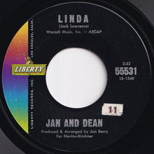 Load image into Gallery viewer, Jan And Dean - Linda / When I Learn How To Cry (7 inch Record / Used)
