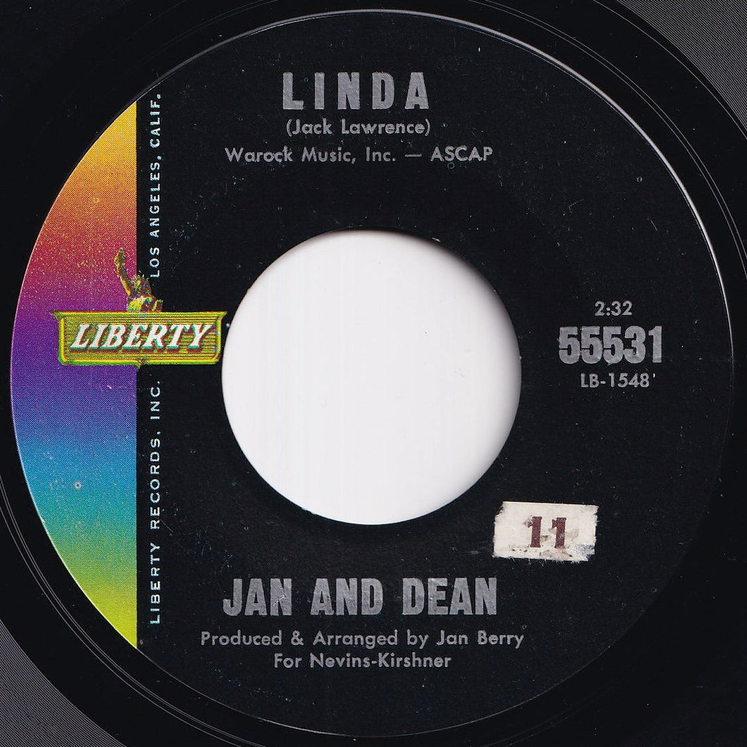 Jan And Dean - Linda / When I Learn How To Cry (7 inch Record / Used)
