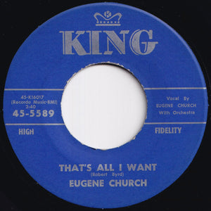 Eugene Church - That's All I Want / Geneva (7 inch Record / Used)