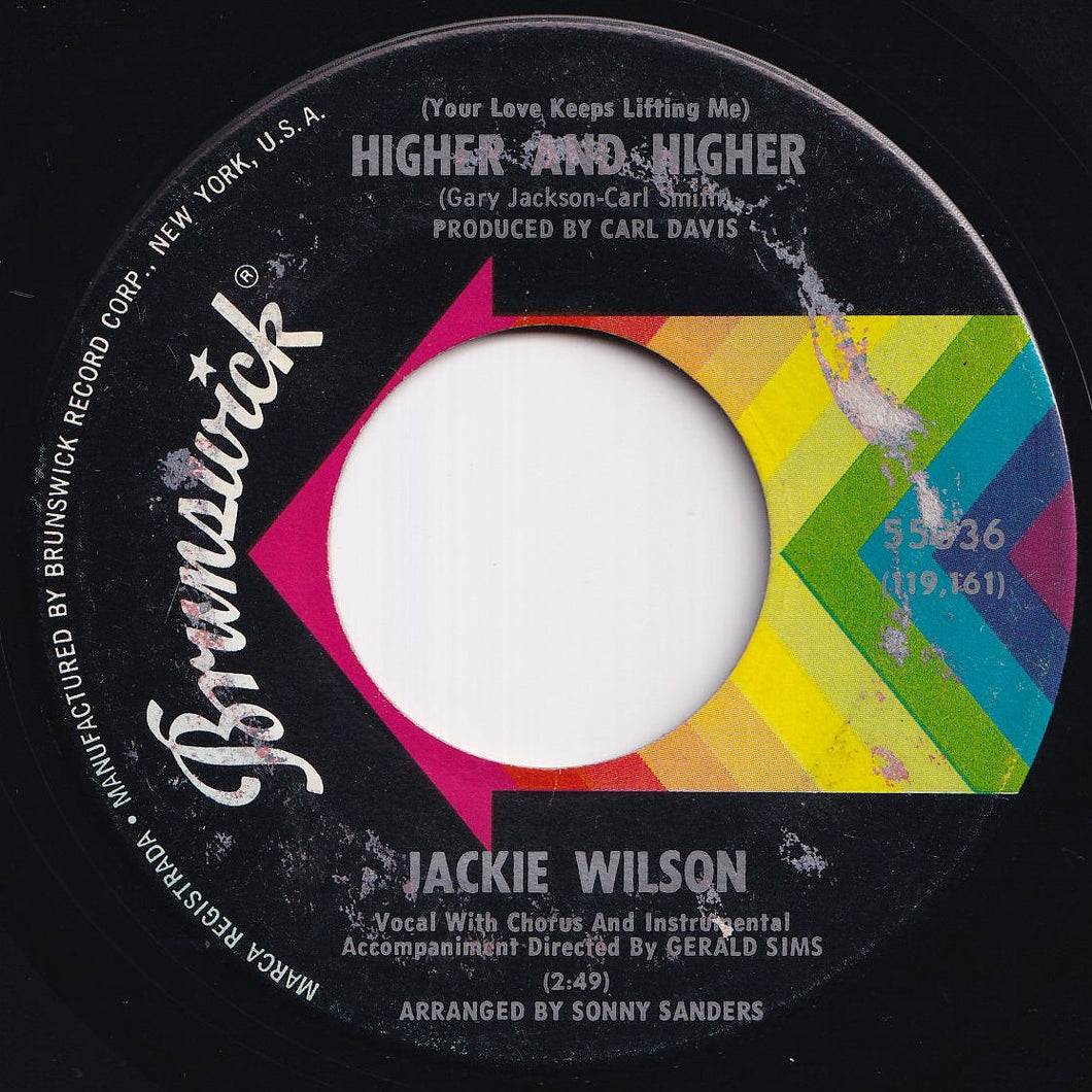 Jackie Wilson - (Your Love Keeps Lifting Me) Higher And Higher / I'm The One To Do It (7 inch Record / Used)