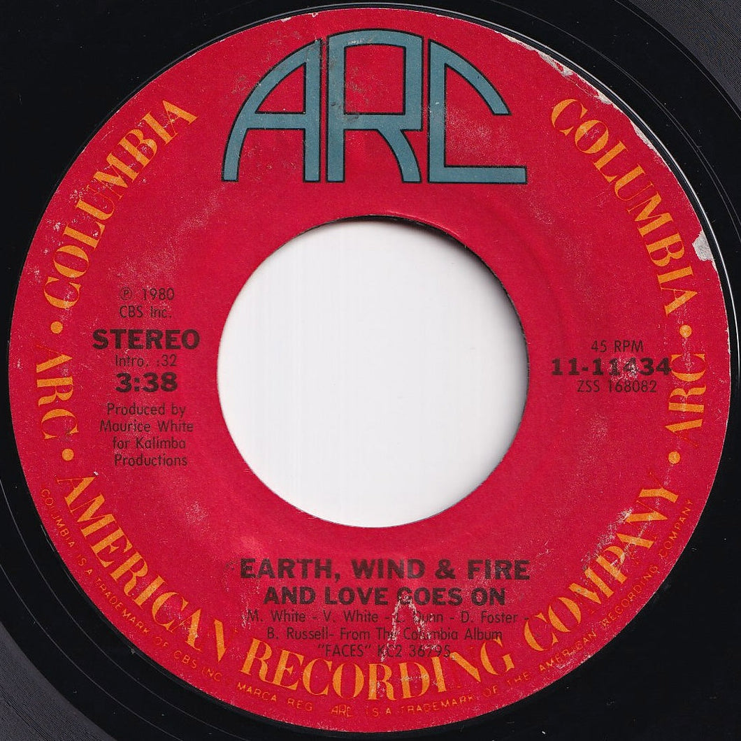 Earth, Wind & Fire - And Love Goes On / Win Or Lose (7 inch Record / Used)