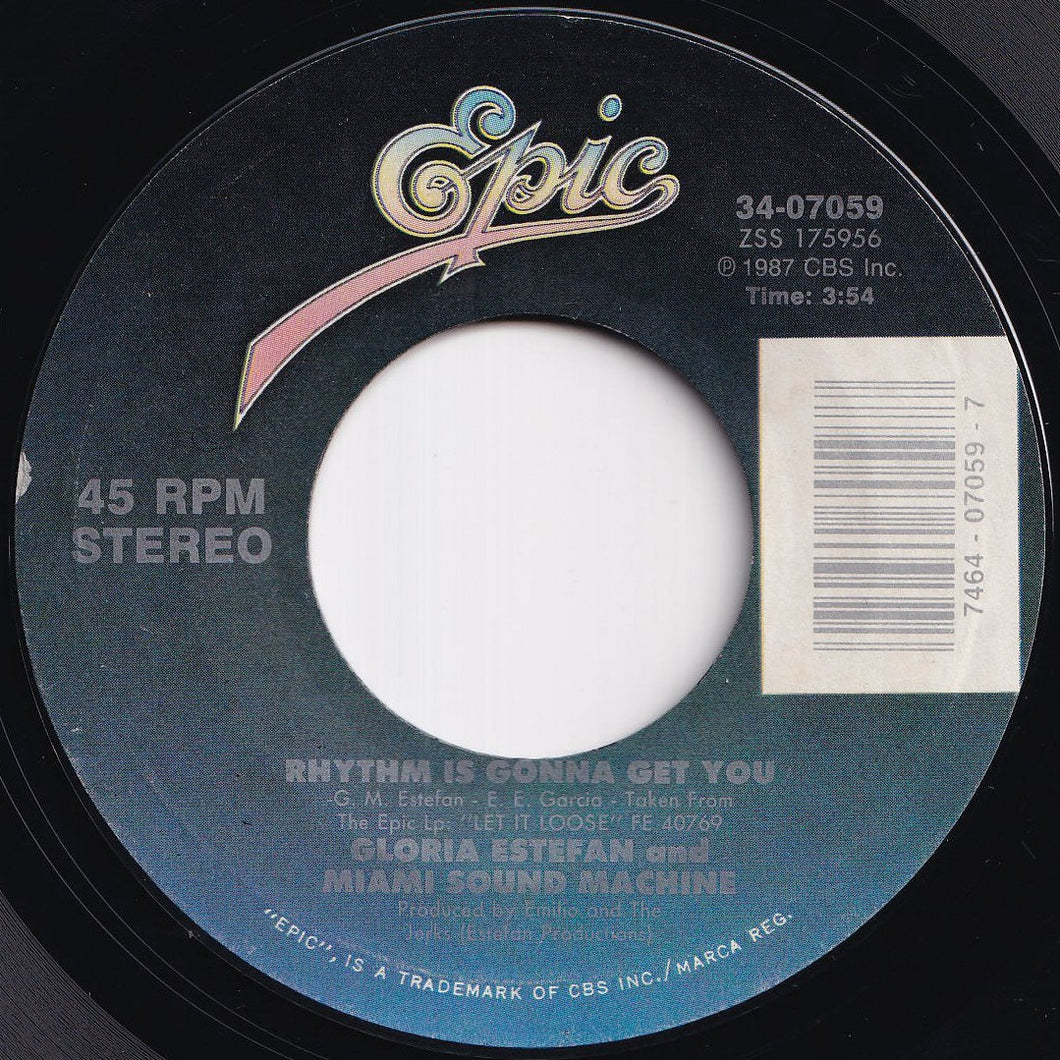 Gloria Estefan And Miami Sound Machine - Rhythm Is Gonna Get You / Give It Up (7 inch Record / Used)