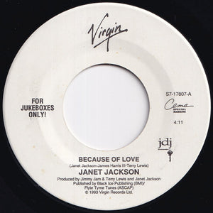Janet Jackson - Because Of Love / Funky Big Band (7 inch Record / Used)